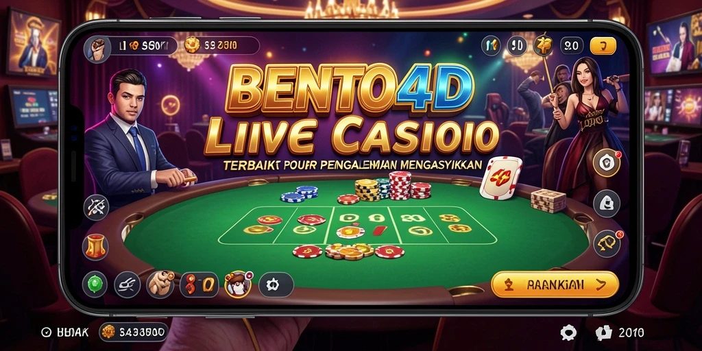 Tampilan utama BENTO4D menampilkan gameplay Live Casino yang mengasyikkan.