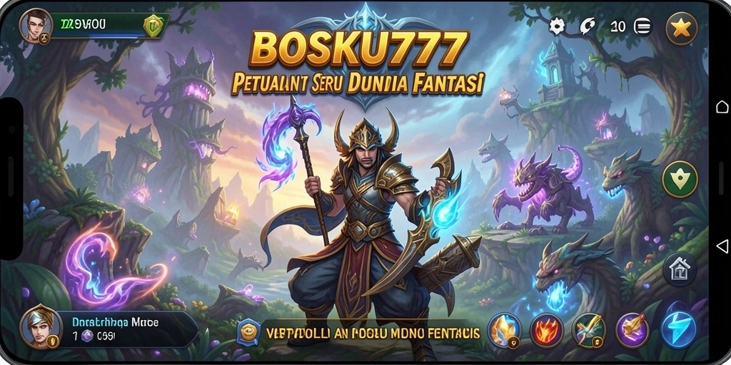 Tampilan gameplay seru dengan misi petualangan yang menarik di BOSKU777.