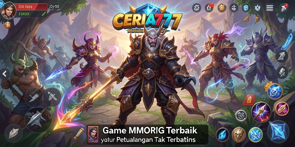 Tampilan gameplay CERIA777 yang penuh aksi dan petualangan.