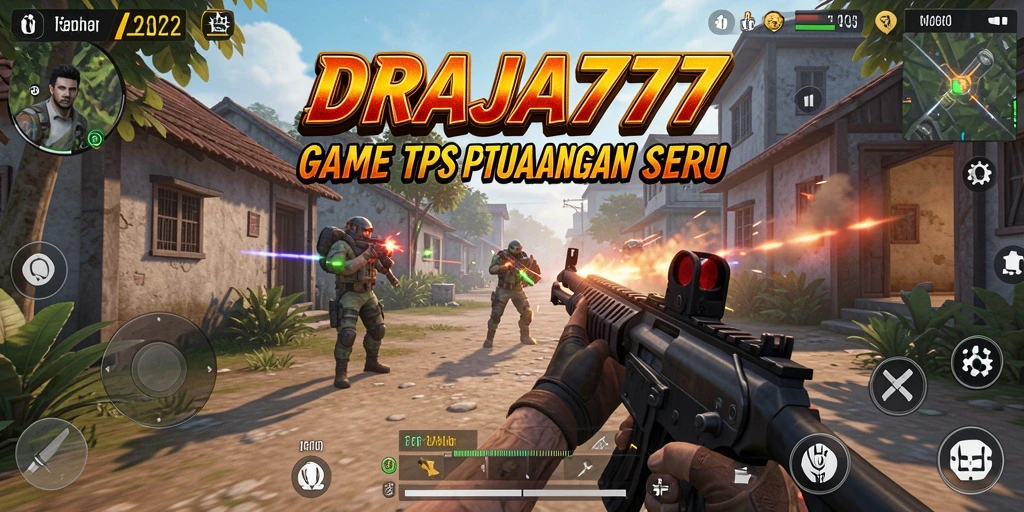 Screenshot DRAJA777 menampilkan aksi mendebarkan dalam game TPS.