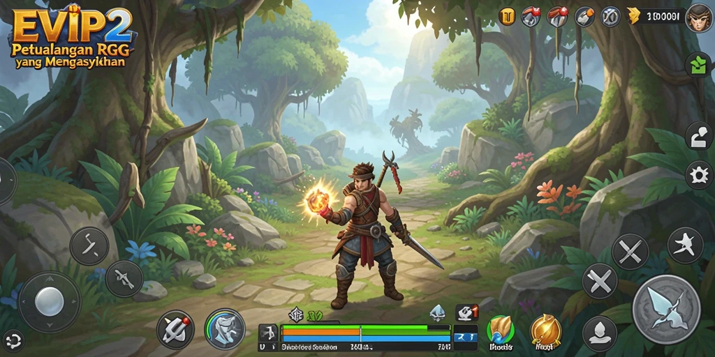 Gameplay menarik dalam dunia petualangan RPG yang menawan.