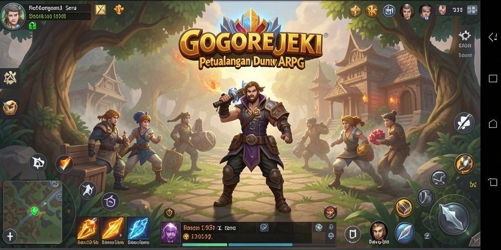 Tangkapan layar menampilkan aksi seru dalam gameplay ARPG GOGOREJEKI.