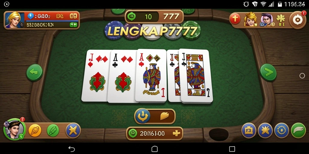 Tangkapan layar LENGKAP777 menampilkan aksi seru permainan Domino.
