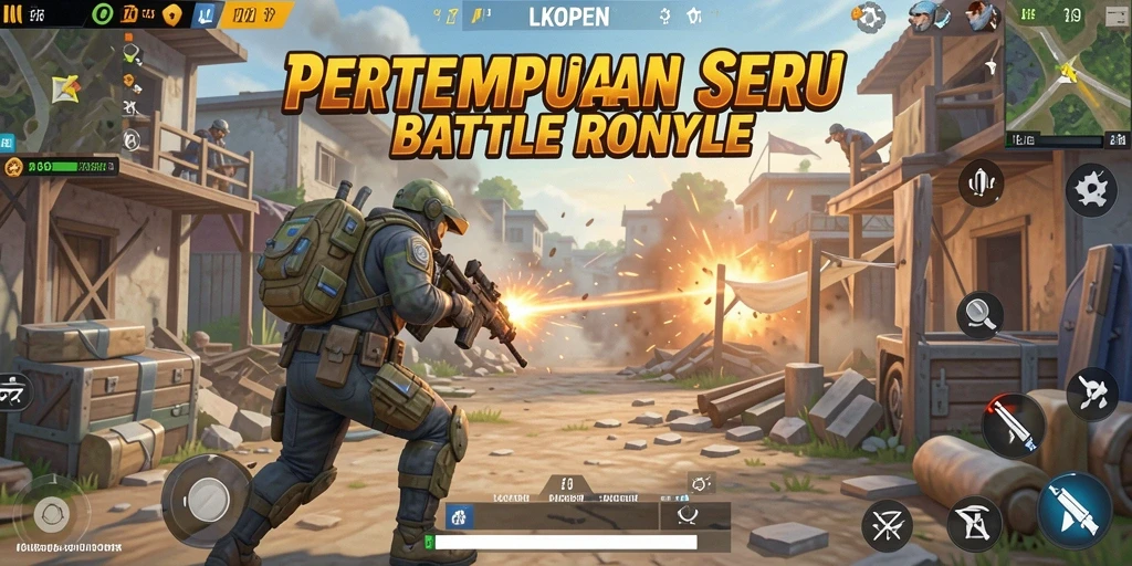 Gameplay LKOPEN yang menegangkan dalam pertarungan Battle Royale.