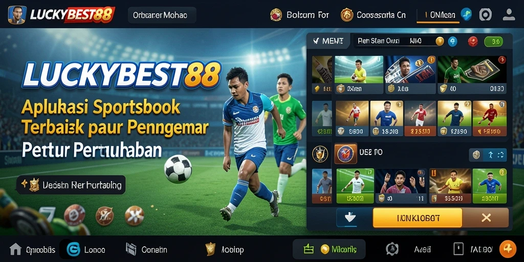 Tampilan utama LUCKYBEST88 yang menampilkan berbagai opsi taruhan olahraga.