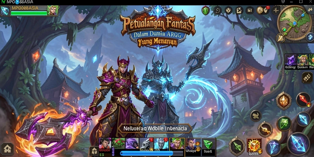Screenshot MPO88ASIA menampilkan pertarungan epik di dunia ARPG.