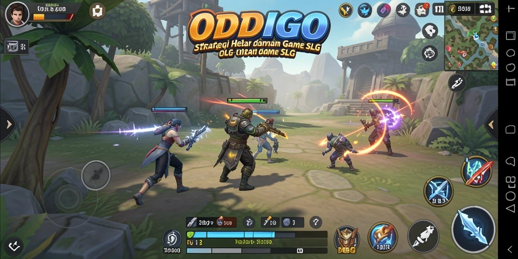 Tampilan gameplay ODDIGO dengan strategi yang mendalam.