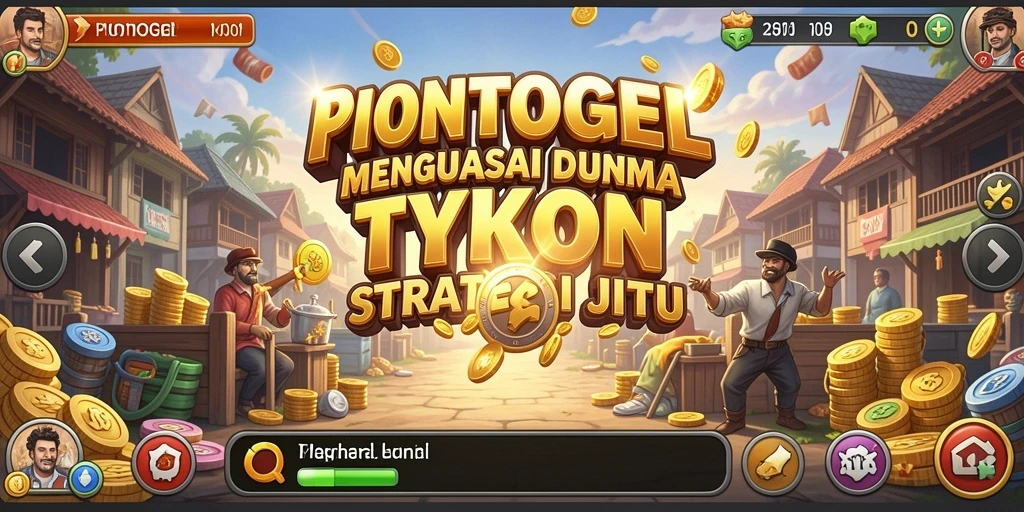 Tangkapan layar gameplay PIONTOGEL yang menunjukkan strategi manajemen bisnis.