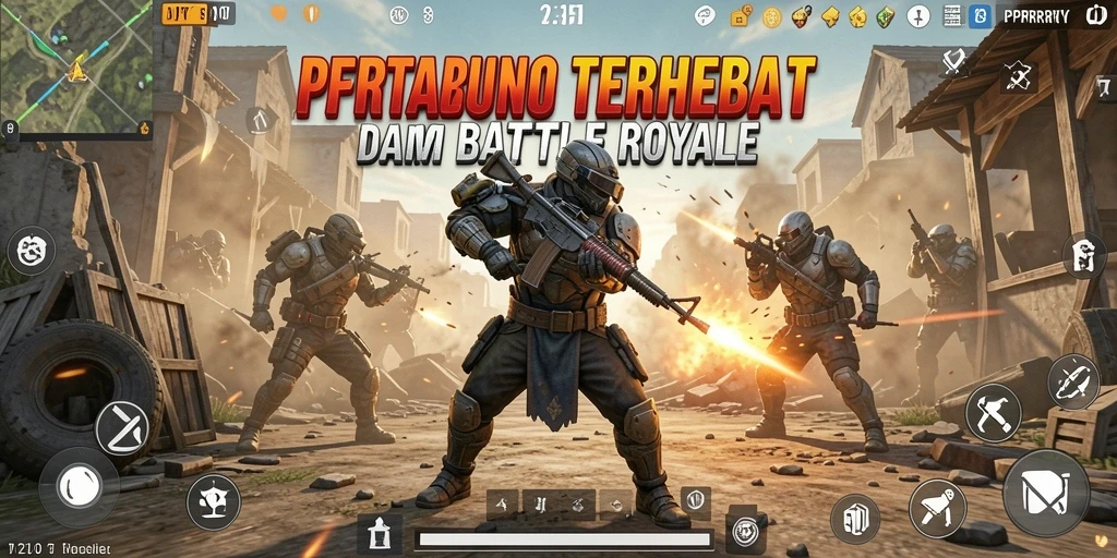 Screenshot utama PPRRYY menampilkan aksi mendebarkan Battle Royale.