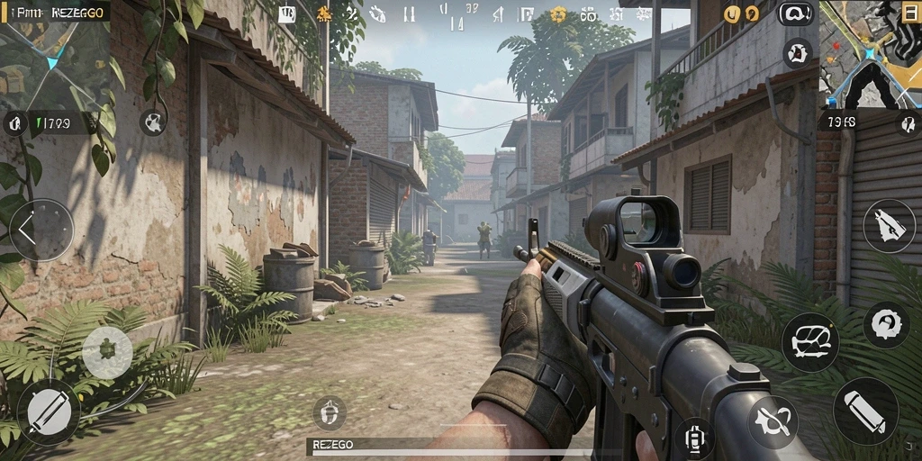 Tampilan gameplay seru dari REZEGO yang memikat.