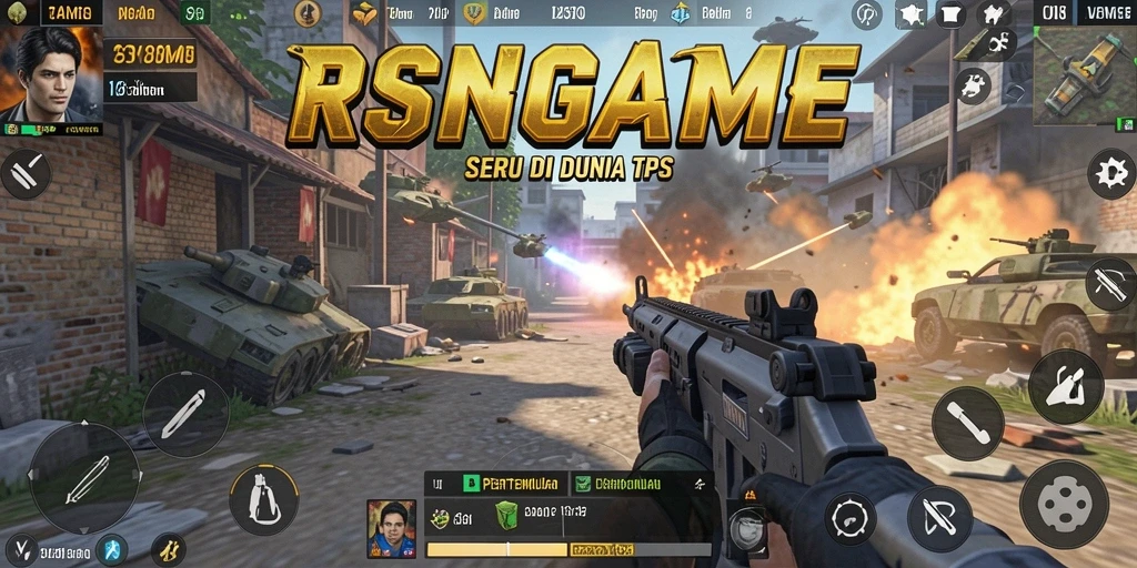 Tampilan gameplay TPS RSNGAME dengan pertempuran intens dan grafis yang memukau.