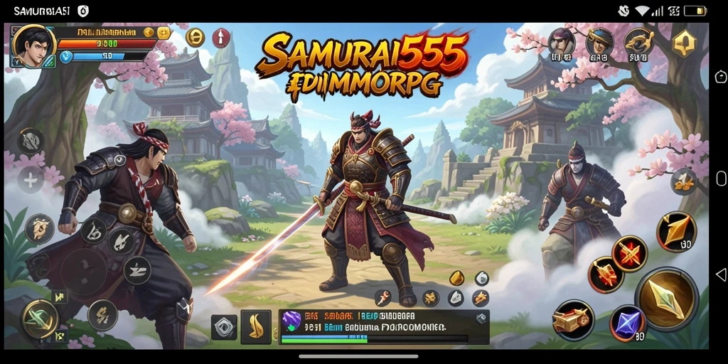 Tampilan gameplay epik di dunia SAMURAI555 yang menakjubkan.