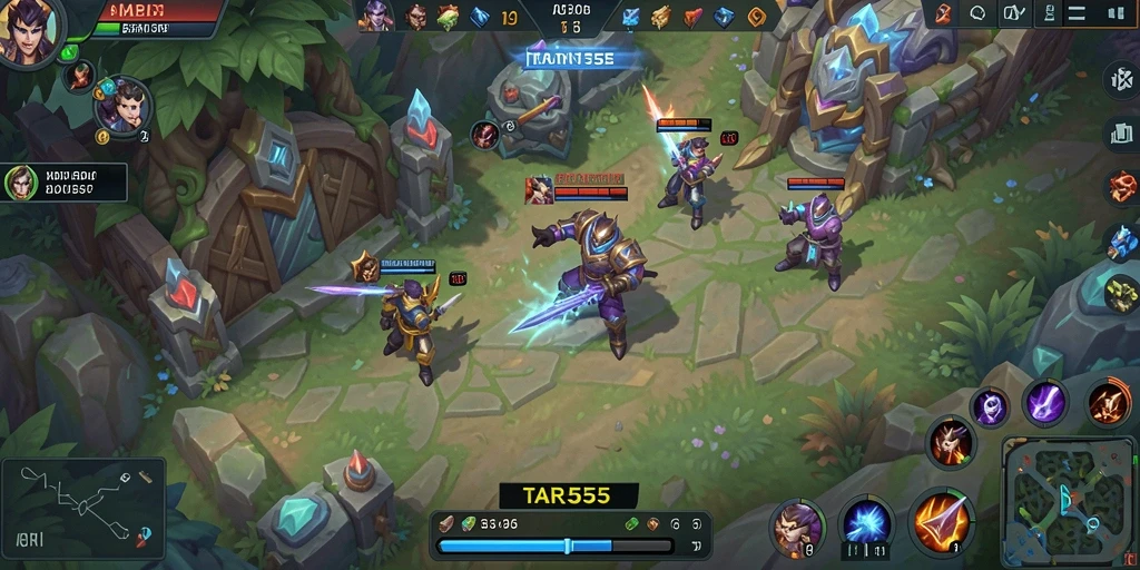 TAR555 menampilkan aksi gameplay penuh strategi MOBA yang mendebarkan.