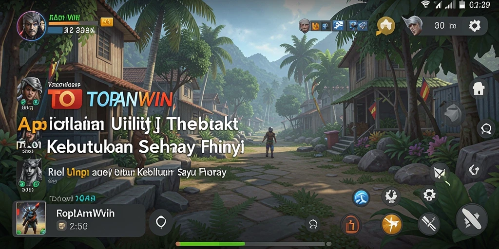 Screenshot utama TOPANWIN menampilkan antarmuka aplikasi Utility yang intuitif.
