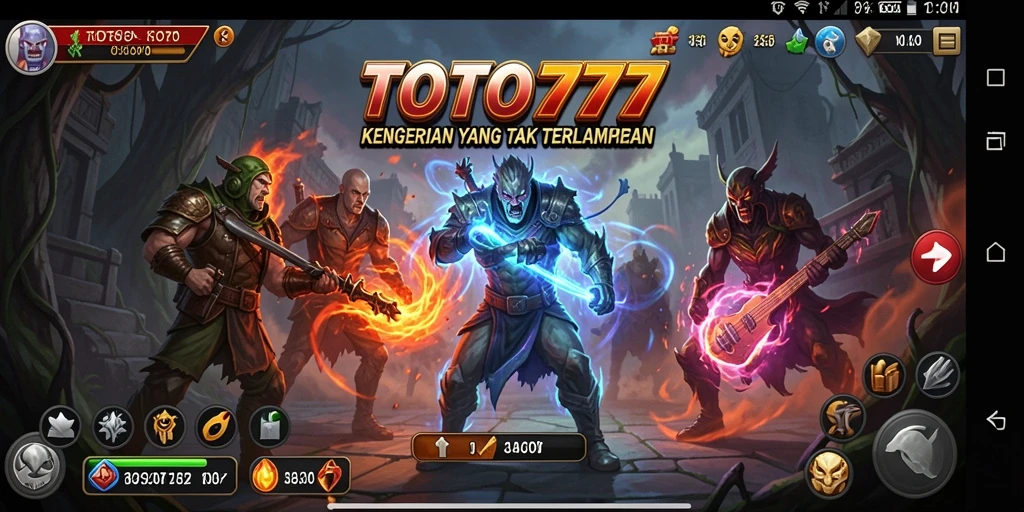 Tampilan gameplay menegangkan TOTO777 dengan efek horor yang mendalam.