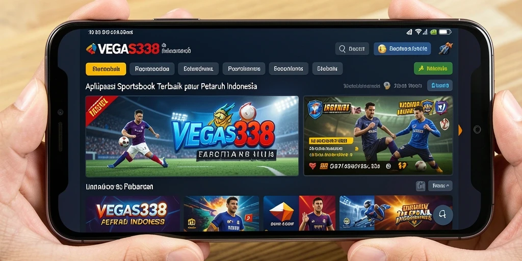 Tampilan antarmuka pengguna aplikasi VEGAS338 yang modern dan menarik.