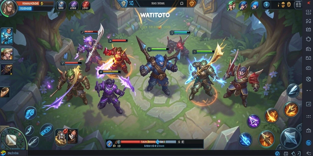Tampilan gameplay seru dan strategis WATITOTO.